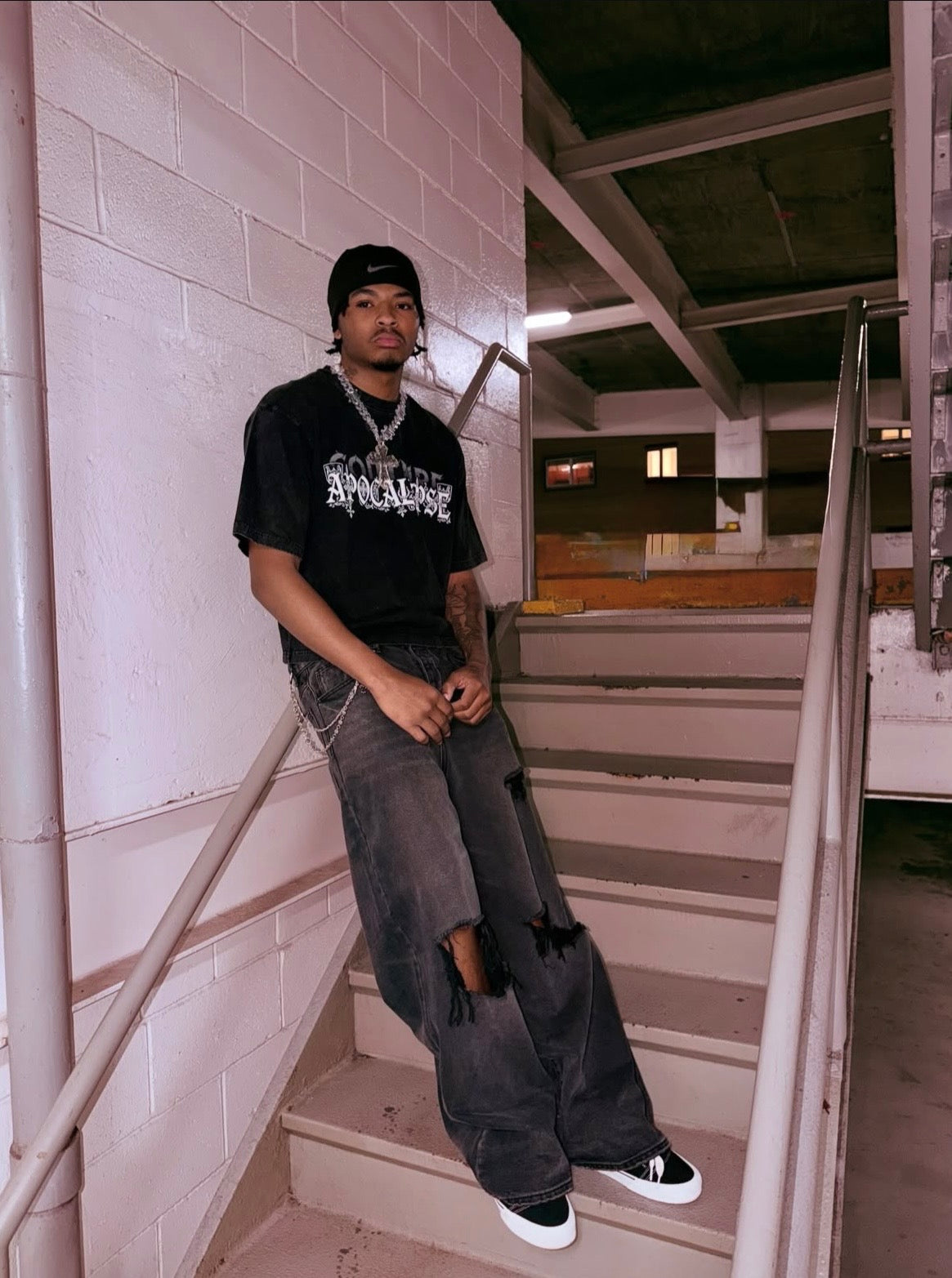 R4RE APOCALYPSE ACID WASH TEE