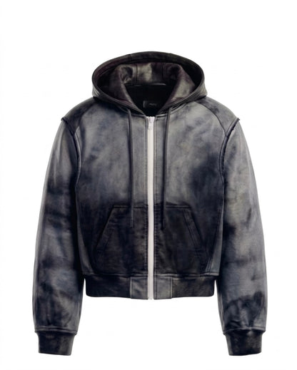 R4RE AEON Waxed Zip Up.
Cotton Nylon Suede Finish Hoodie | R4RE